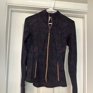 lululemon athletica Purple/Black athletic Jacket with rose gold zipper